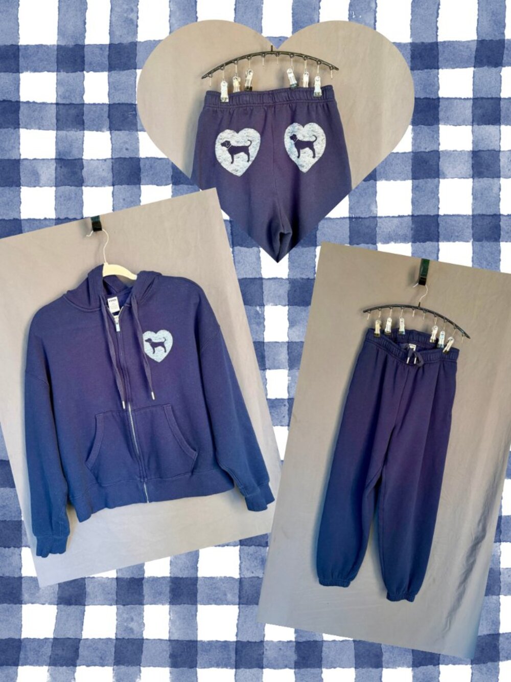Victoria's Secret PINK Jogger/ Zip-up Hoodie Set Sz M